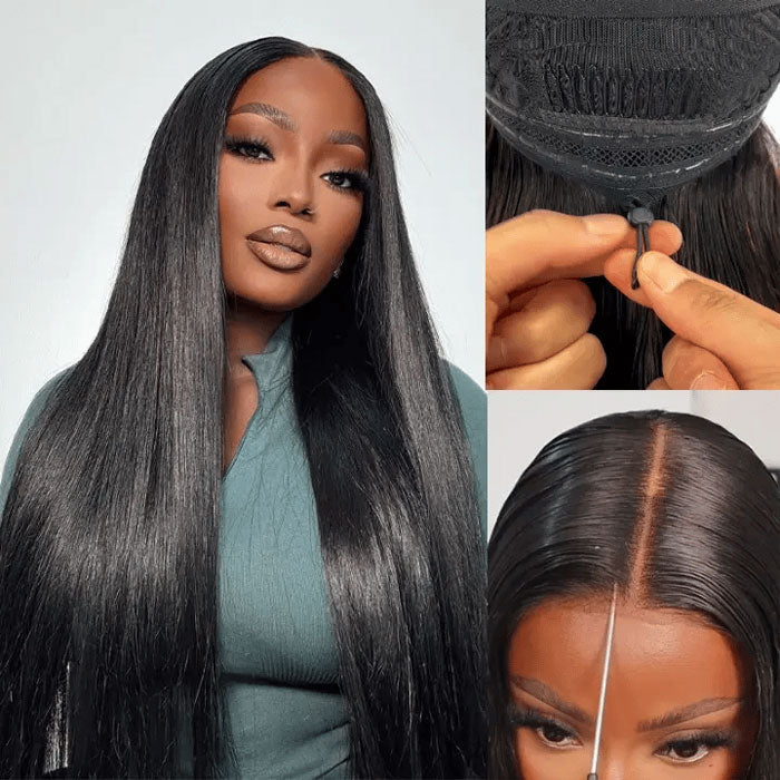 Pre Sale Anne Rose Pull Go 13x6 Lace Full Frontal Glueless Wig Silky Straight Human Hair
