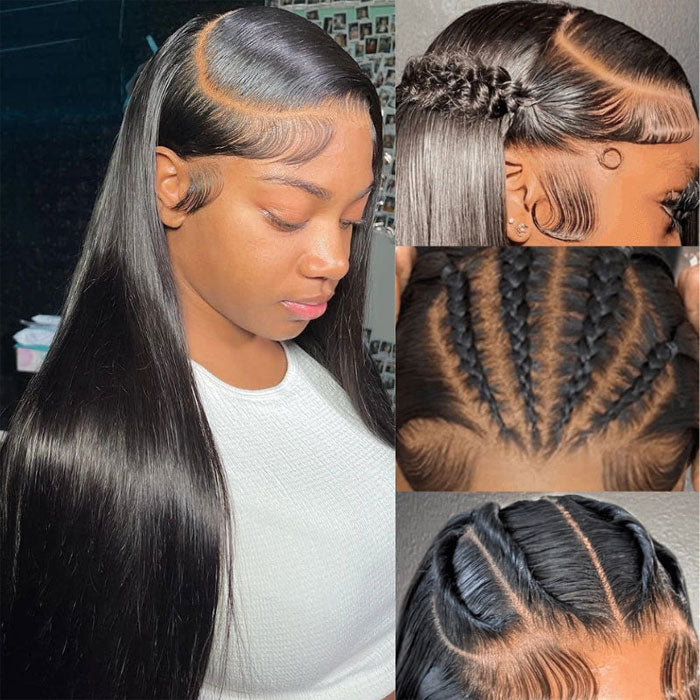 Pre Sale Anne Rose Pull Go 13x6 Lace Full Frontal Glueless Wig Silky Straight Human Hair