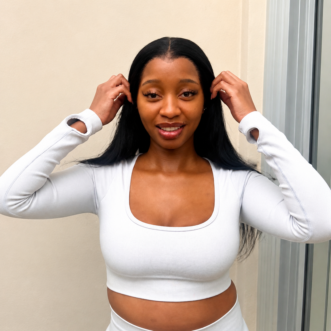 ANNE ROSE Hair Yaki Straight Glueless 360 Lace Human Hair Wig 250% Density