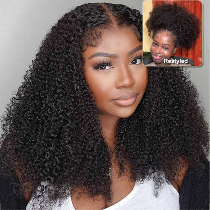 Anne Rose Afro Curly 13X4 Lace Full Frontal Wig 250% Density Volume For Thick Hair Fans