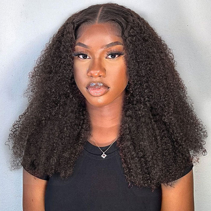 Anne Rose Afro Curly 13X4 Lace Full Frontal Wig 250% Density Volume For Thick Hair Fans