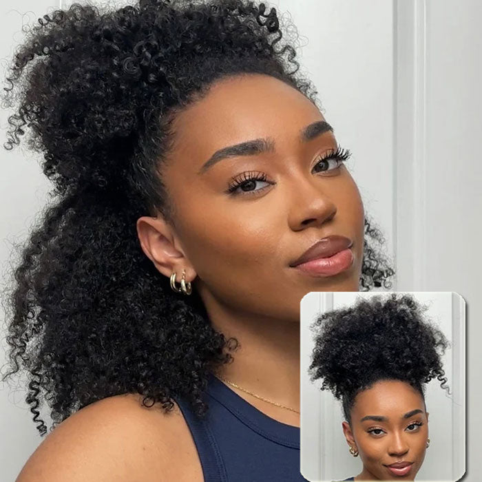 Anne Rose Afro Curly 13X4 Lace Full Frontal Wig 250% Density Volume For Thick Hair Fans