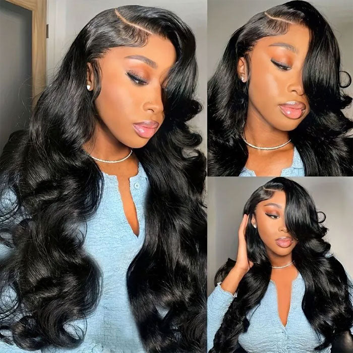 Anne Rose Body Wave 13x4 Full Frontal Lace Natural Color 180% Density Human Hair Wig