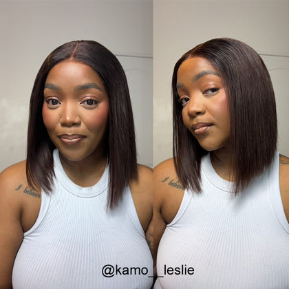 Anne Rose Chocolate Brown Vietnamese Hair 5x5 Lace Bob Wig Human Hair