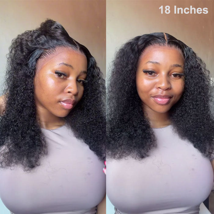 50% Off Flash Deal Double Drawn 13x4 Lace Frontal Bob Wig Italian Curly Human Hair