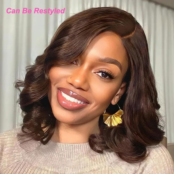 Anne Rose Double Drawn 4x4 Lace Closure Wig Glueless Straight Brown Color 