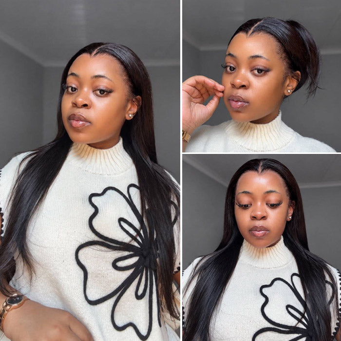 Innocentia Mathlare Same Lagos Hairline Silky Straight Hair 13X4 Glueless Wig with Drawstring