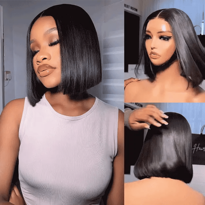 50% Off SDD Vietnames Raw Human Hair Glueless 2x6 Lace Closure Bob Wigs