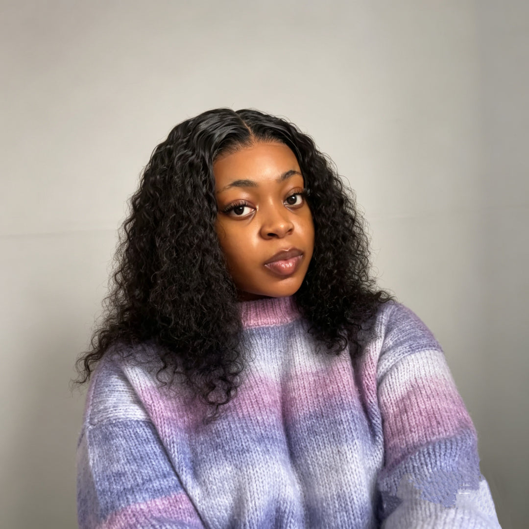 Influencer Pick ! Peruvian Double Drawn Lace 13x4 Full Frontal Bob Water Wave Wig