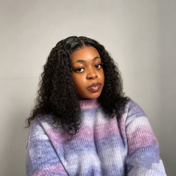 Influencer Pick ! Peruvian Double Drawn Lace 13x4 Full Frontal Bob Water Wave Wig