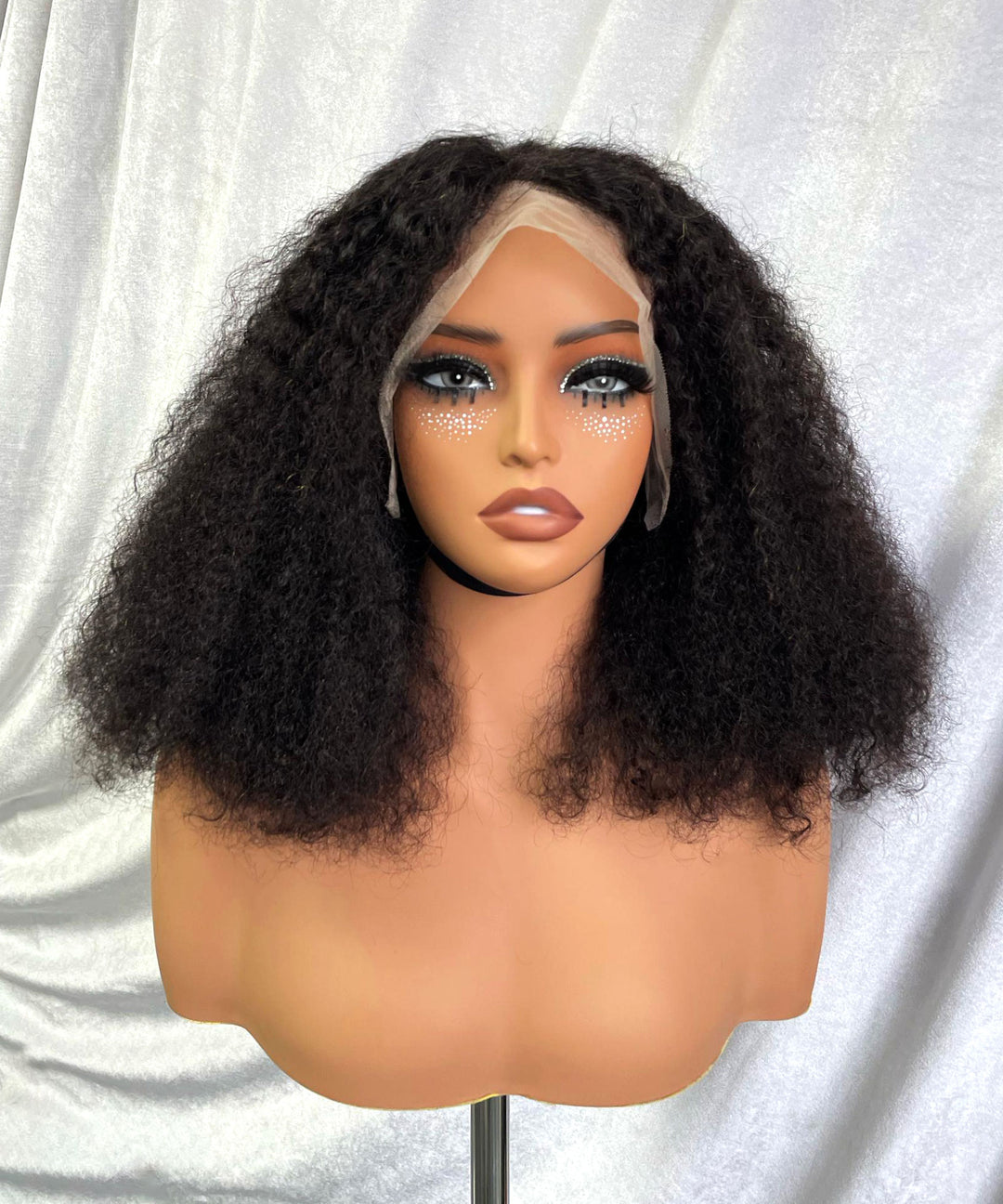 Peruvian Double Drawn Lace 13x4 Full Frontal Bob Italian Curls Wig