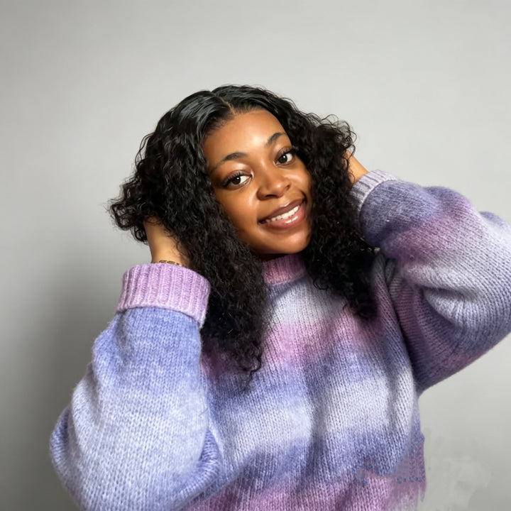 Influencer Pick ! Peruvian Double Drawn Lace 13x4 Full Frontal Bob Water Wave Wig