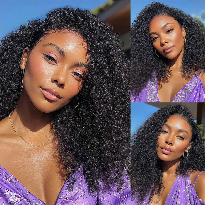 Clearance Sale Double Drawn Lace 13x4 Full Frontal Bob Jerry Curly Wig