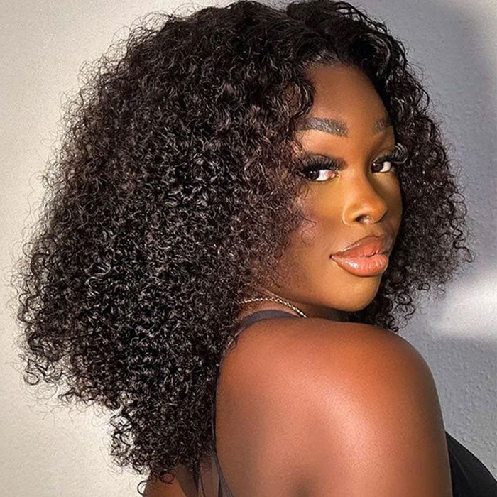 Clearance Sale Double Drawn Lace 13x4 Full Frontal Bob Jerry Curly Wig