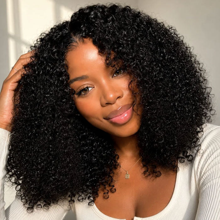 Clearance Sale Double Drawn Lace 13x4 Full Frontal Bob Jerry Curly Wig