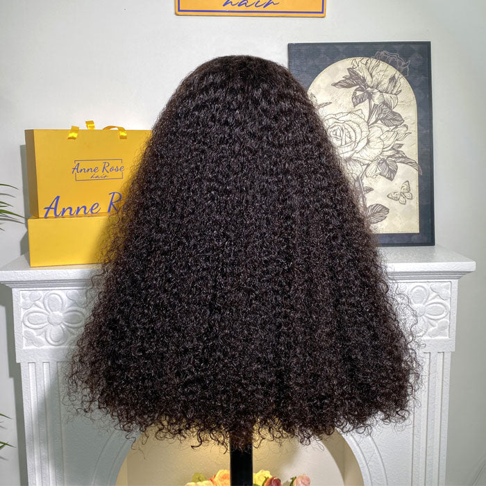 Peruvian Double Drawn Lace 13x4 Full Frontal Bob Jerry Curly Wig