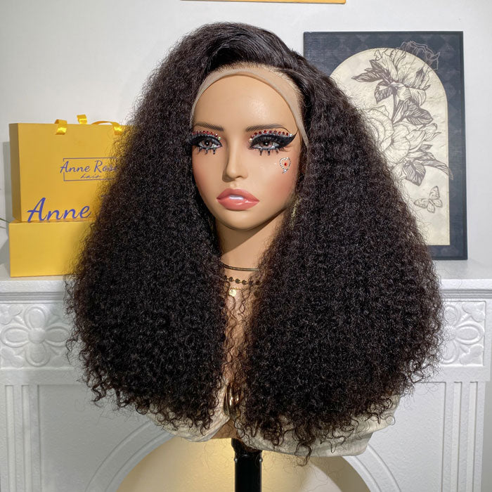 Influencer pick! Peruvian Double Drawn Lace 13x4 Full Frontal Bob Jerry Curly Wig