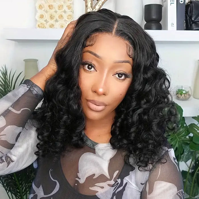 Clearance Sale Raw Human Hair SDD Bouncy Curly Glueless Full Frontal 13x4 Lace Wig