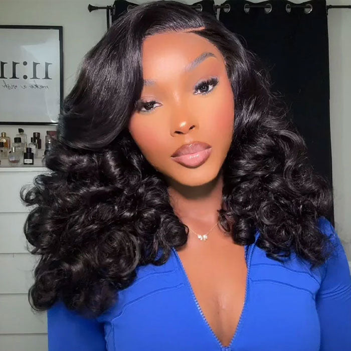 Clearance Sale Raw Human Hair SDD Bouncy Curly Glueless Full Frontal 13x4 Lace Wig