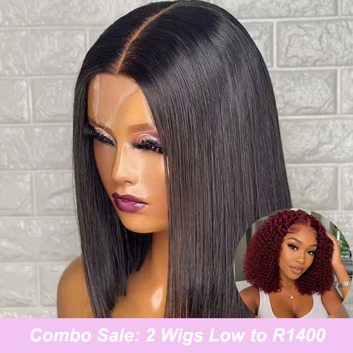 Combo Sale Glueless 2x6 Lace Wig with 99J Jerry Curly 13x4 Full Frontal Wig Human Hair