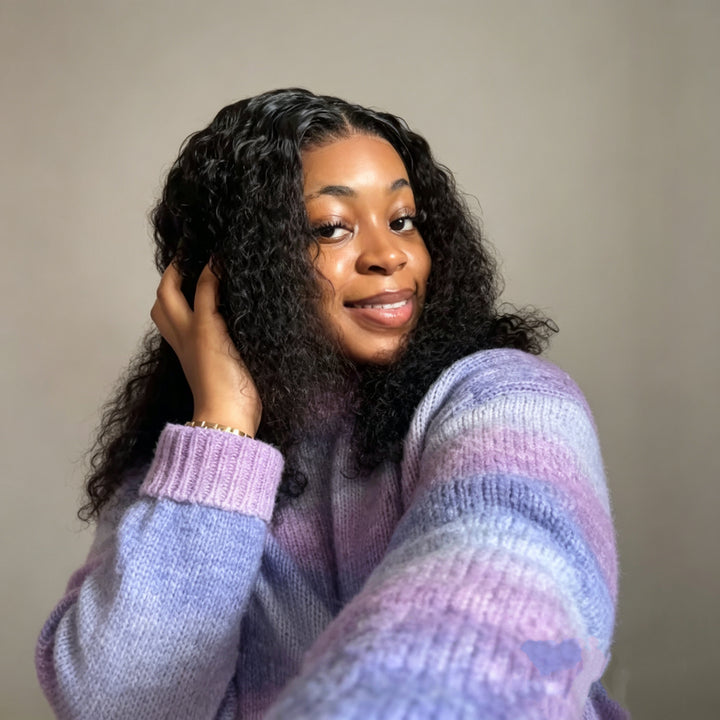 Influencer Pick ! Peruvian Double Drawn Lace 13x4 Full Frontal Bob Water Wave Wig