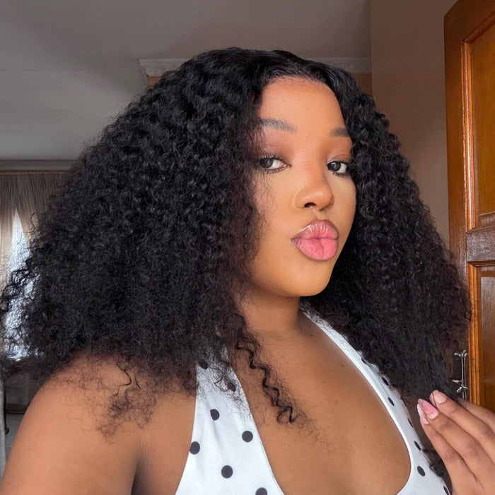 KeaMasuku Recommended Double Drawn 13x4 Full Frontal Bob Wig Jerry Curly Human Hair