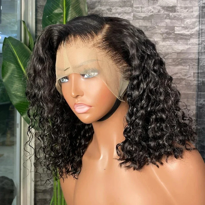 Flash Sale Water Wave Bob 13x4 Frontal Wig Pre Plucked 100% Human Hair