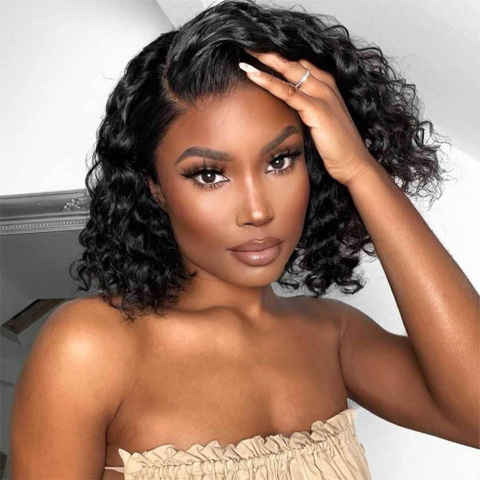Combo Sale Glueless 99J Maroon Color 4x4 Lace Wig with Water Wave Full Frontal Wig Human Hair