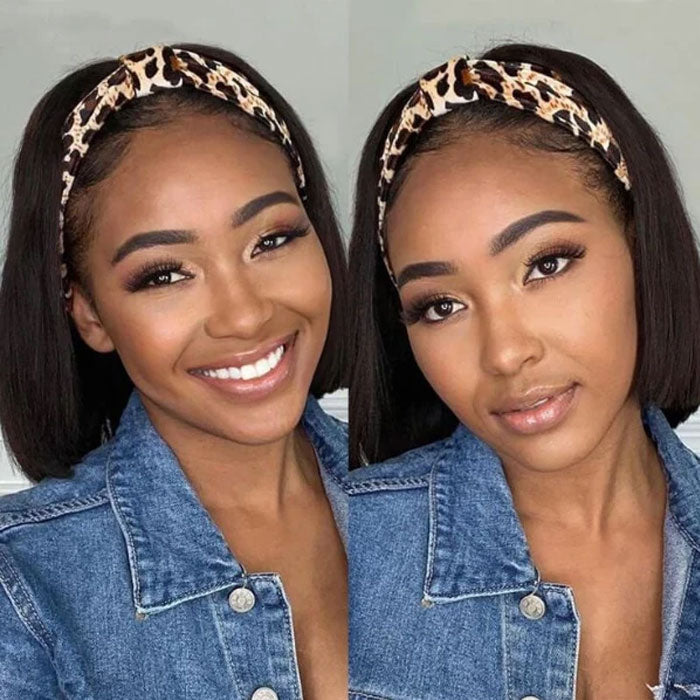 Pre Sale Headband Bob Wig Wear and Go Glueless Straight 100% Human Hair
