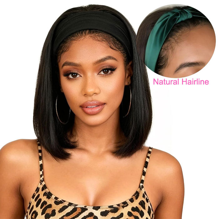 Pre Sale Headband Bob Wig Wear and Go Glueless Straight 100% Human Hair