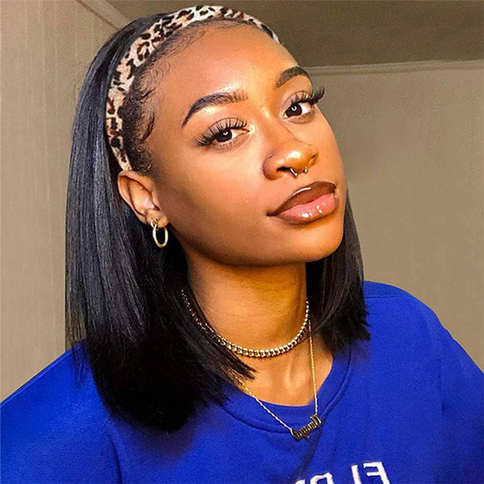 Pre Sale Headband Bob Wig Wear and Go Glueless Straight 100% Human Hair