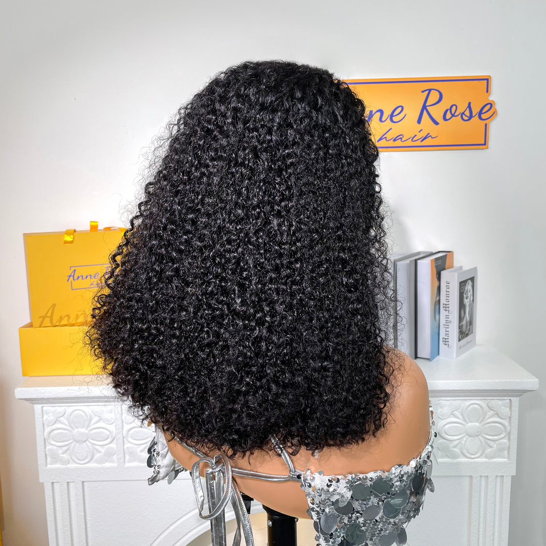 Peruvian Double Drawn Lace 13x4 Frontal Bob Italian Curls Wig