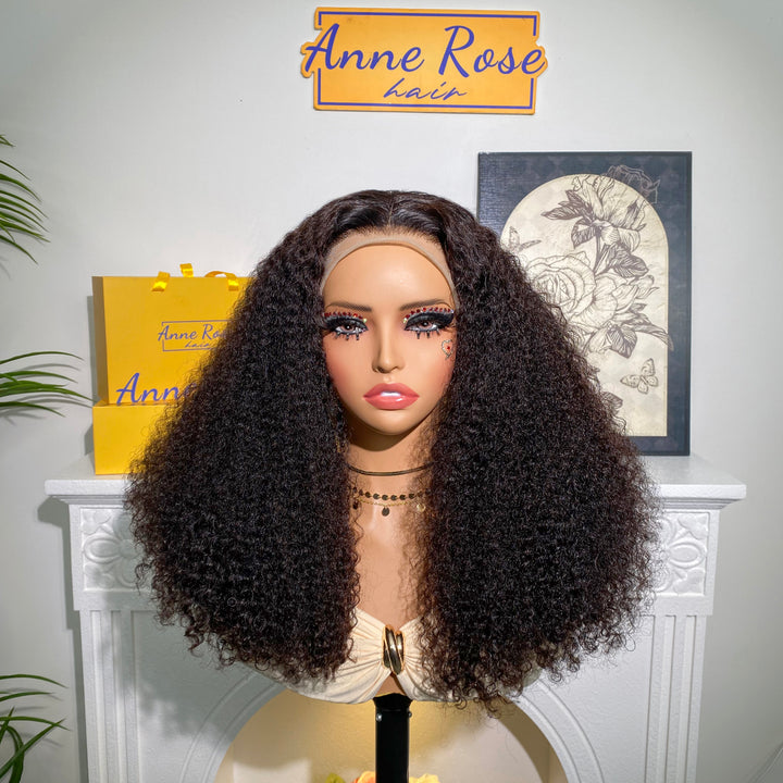 Peruvian Double Drawn Lace 13x4 Full Frontal Bob Jerry Curly Wig