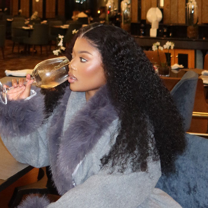 Influencer pick! Peruvian Double Drawn Lace 13x4 Full Frontal Bob Jerry Curly Wig