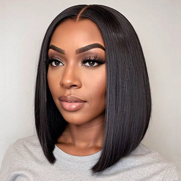 Natural Lagos Hairline Vietnam Hair Glueless 13x4 Frontal Bob Wig with Drawstring