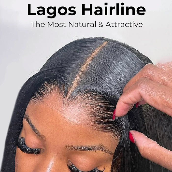 Natural Lagos Hairline Vietnam Hair Glueless 13x4 Frontal Bob Wig with Drawstring