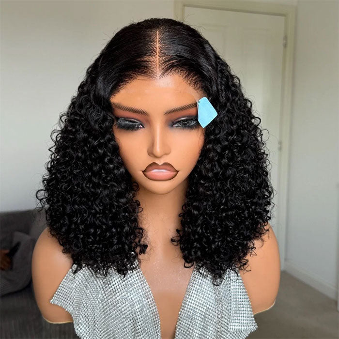 New Pixie Curls 100% Human Hair Double Drawn Glueless 13X4 Lace Full Frontal Wig