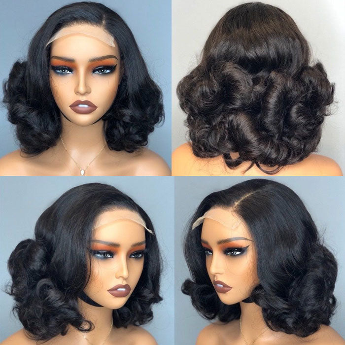 New in Vietnam Raw Hair Glueless Loose Bouncy Short Wig Human Hair