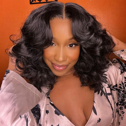 New in Vietnam Raw Hair Glueless Loose Bouncy Short Wig Human Hair
