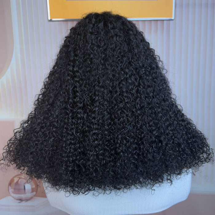 Peruvian Double Drawn Glueless 4x4 Closure Jerry Curly Wig