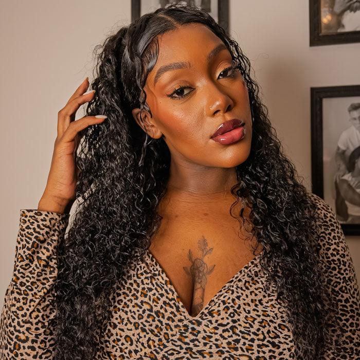Recommended by Judy Logan Invisi Strap 360 Lace Frontal Wig Water Wave Human Hair