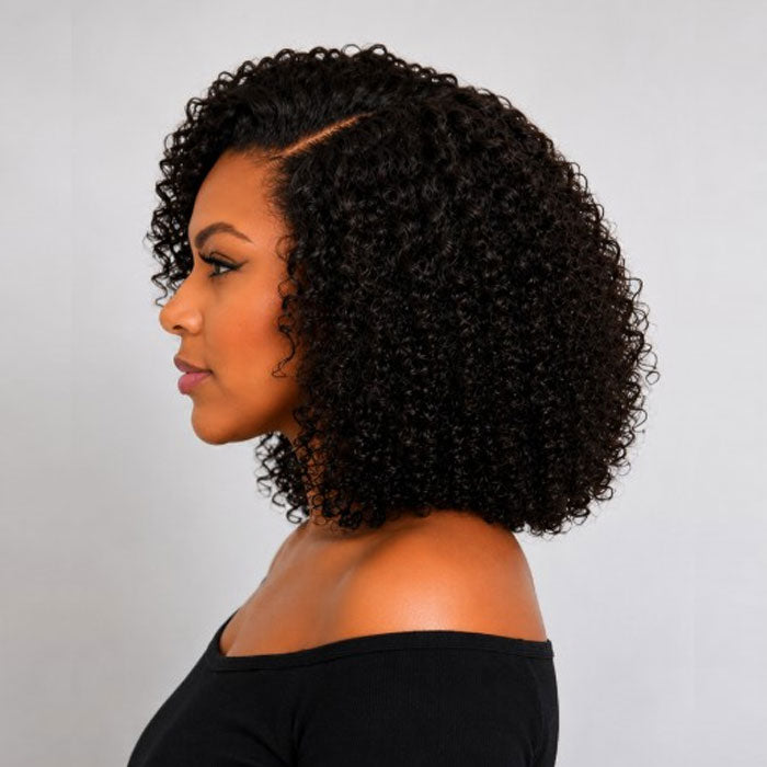 SPECIAL| Jerry Curly Afro Curls Bob Glueless 13X4 Full Frontal 150% Density Wig