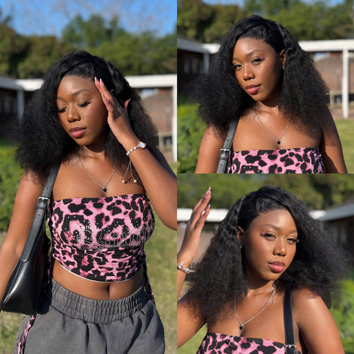 Tshiamo Lesetja Pick 13x4 Lace Full Frontal Bob Wig Double Drawn Water Wave