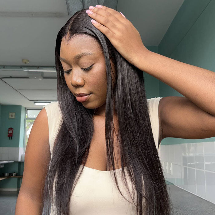 Tshiamo Lesetja Pick Widows Peak Lagos Hairline 13X4 Glueless Wig with Adjustable Drawstring Human Hair