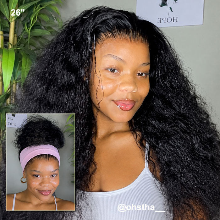 Update Invisi Strap 360 Full Lace Frontal Wig Pre Plucked 300% Density Water Wave Human Hair