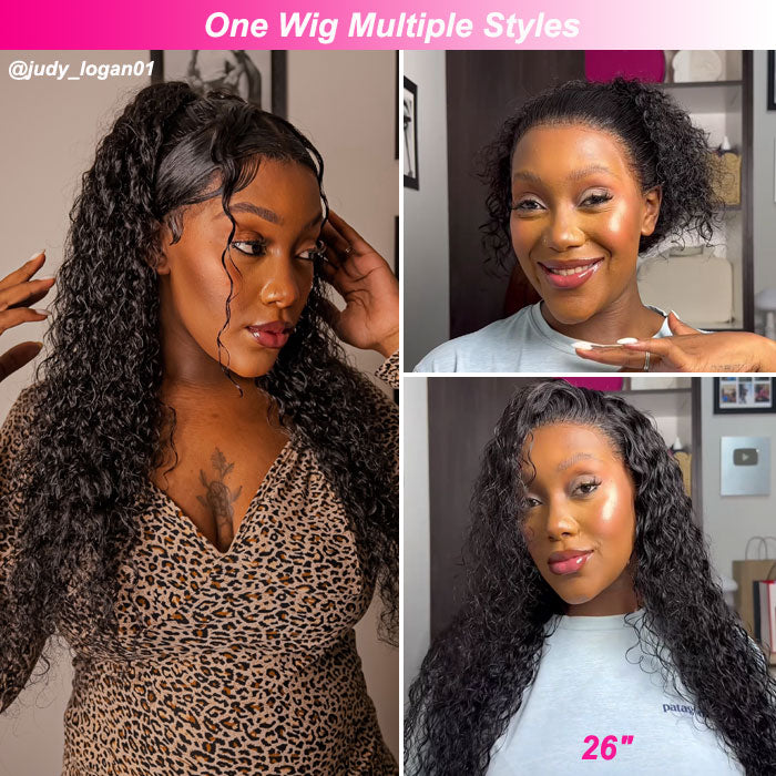 Recommended by Judy Logan Invisi Strap 360 Lace Frontal Wig Water Wave Human Hair