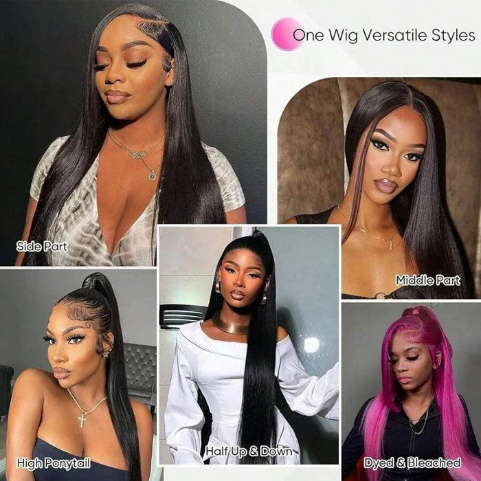 Update Invisi Strap 360 Full Frontal Lace Wig Silky Straight 300% Density Human Hair