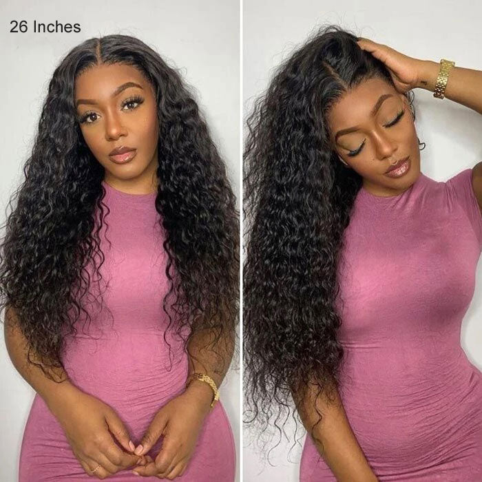 Update Invisi Strap 360 Full Lace Frontal Wig Pre Plucked 300% Density Water Wave Human Hair