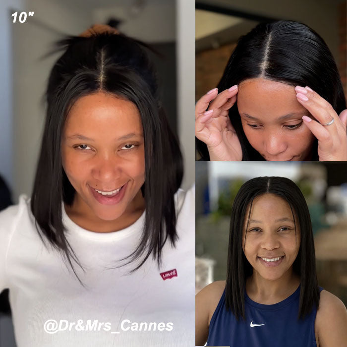 Recommended by Dr&amp;Mrs_Cannes Vietnam Raw Hair Glueless 5X5 Lace Closure Wig Bone Straight