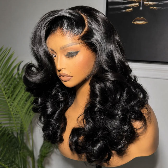 Vietnam Raw Hair SDD Loose Bouncy Wavy 13X4 Full Frontal Wig